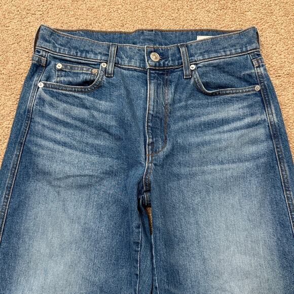 AYR The Knockout High Rise Relaxed Barrel Leg Medium Wash Jeans Size 27 - Picture 3 of 11